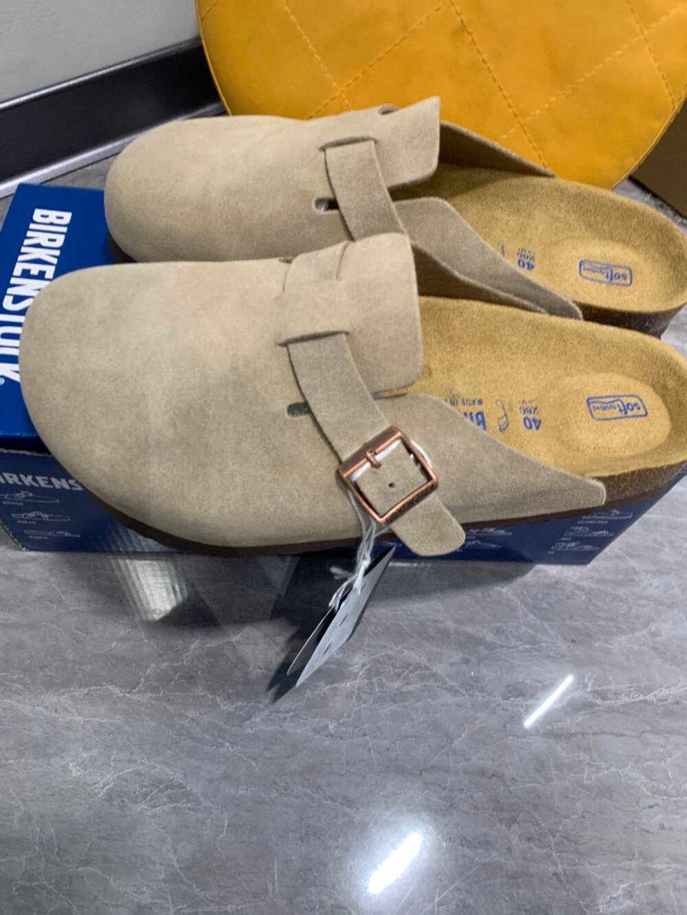Birkenstock Boston Clog Slip-on Sandal Light & Comfortable, Gray - Women's Size